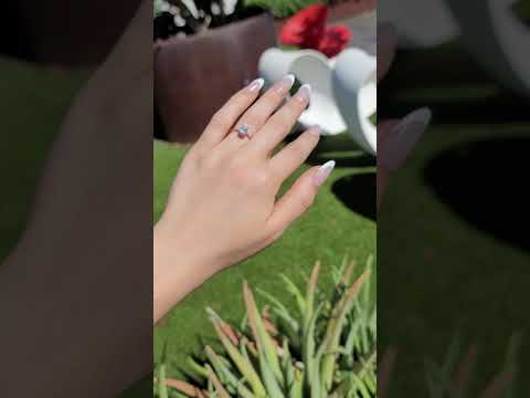 1.15 Carats Lab Grown Oval Cut Two Tone Solitaire Hidden Halo Diamond Engagement Ring