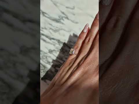 2.83 Carats Radiant Cut Micropaved Side Stones Hidden Halo Diamond Engagement Ring