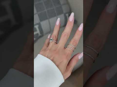 2 Carats Lab Grown Emerald Cut Micropaved Side Stones Hidden Halo Diamond Engagement Ring