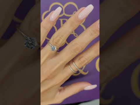 1 Carat Lab Grown Round Brilliant Cut Solitaire Diamond Engagement Ring in White Gold