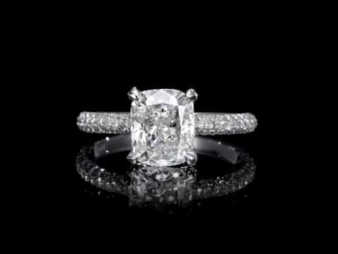 2.51 ct Cushion Cut Diamond Engagement Ring