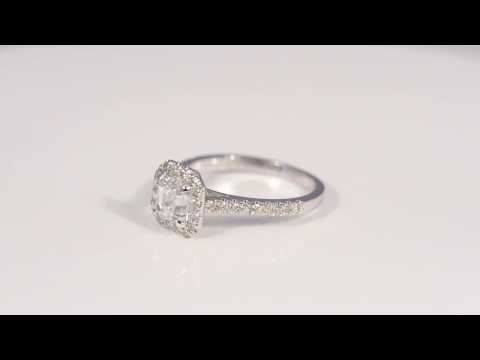 1.45 ct Asscher Cut Diamond Engagement Ring
