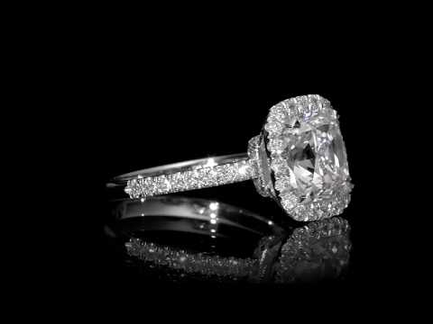 3.76 ct Cushion Cut Diamond Engagement Ring