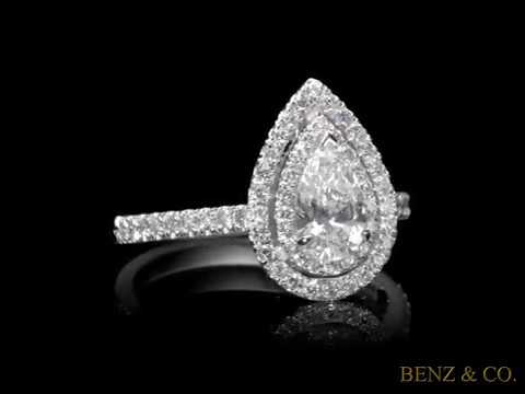 1.50 ct Pear Shaped Diamond Engagement Ring