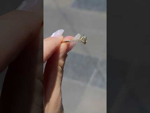 1.52 Carats Lab Grown Round Brilliant Cut Micropaved Halo Side Stones Diamond Engagement Ring